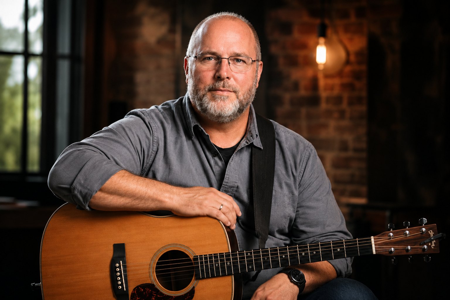 Steve portrait with guitar
